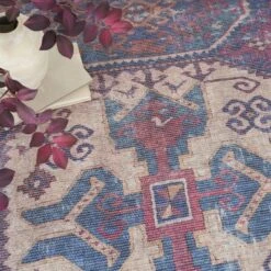 Nicole Curtis Machine Washable Bordered Southwestern Indoor Rug -Home Improvement Store GUEST 1f792e2d 01a3 47c3 b626 1fbe915c0fbd