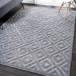 Portmany Neutral Diamond Trellis Indoor/Outdoor Area Rug - JONATHAN Y -Home Improvement Store GUEST 1fbe62a3 8efc 40eb 89cd 20235f95b7b4