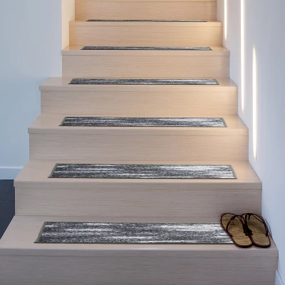 World Rug Gallery Distressed Abstract Non-Slip Stair Treads 3 World Rug Gallery Distressed Abstract Non-Slip Stair Treads