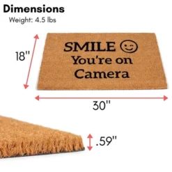 BirdRock Home Smile You're On Camera Coir Front Door & Entry Doormat - 18" X 30" -Home Improvement Store GUEST 21d7034c 25e1 4b7f 99c9 52f0f456e7f9