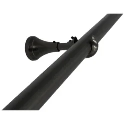 Linen Avenue Single Rod Upgraded Round Decorative Curtain Bracket