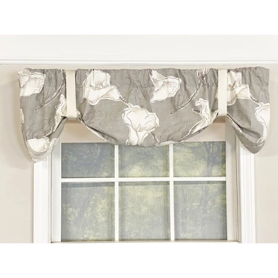 Calla Suspender 3in Rod Pocket Ribbon Ties Window Valance 50in X 16in By RLF Home 6 Calla Suspender 3in Rod Pocket Ribbon Ties Window Valance 50in X 16in By RLF Home - Image 4