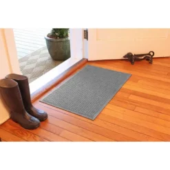 Medium Gray Solid Doormat - (2'X3') - Bungalow Flooring