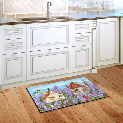 Briarwood Lane Birds And Lilacs Spring Doormat Indoor Outdoor Floral Birdhouse 30" X 18" 4 Briarwood Lane Birds And Lilacs Spring Doormat Indoor Outdoor Floral Birdhouse 30" X 18" - Image 2