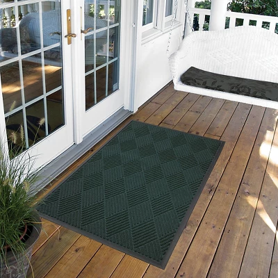 Dark Green Solid Doormat - (4'x6') - HomeTrax 3 Dark Green Solid Doormat - (4'x6') - HomeTrax