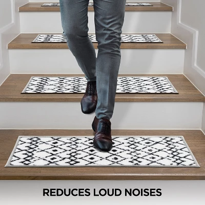 World Rug Gallery Modern Boho Design Non-Slip Stair Treads 5 World Rug Gallery Modern Boho Design Non-Slip Stair Treads - Image 3