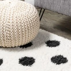 Pere Modern Charcoal Dot Shag Area Rug - JONATHAN Y -Home Improvement Store GUEST 28194105 75b0 466b 93ab 5d378c34a279