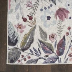 Nourison Washables Floral Indoor Non-Skid Area Rug -Home Improvement Store GUEST 2825ae76 9fc2 43d8 81c8 f5924f27a474
