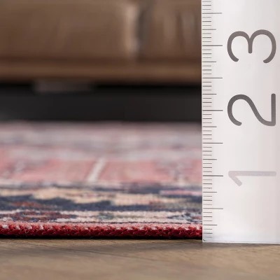 NuLOOM Amber Machine Washable Floral Aztec Area Rug 4 NuLOOM Amber Machine Washable Floral Aztec Area Rug - Image 2