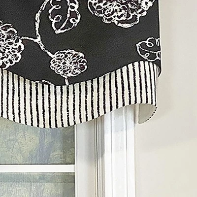 Pouf Floral Glory 3in Rod Pocket Layered Window Valance 50in X 16in By RLF Home 3 Pouf Floral Glory 3in Rod Pocket Layered Window Valance 50in X 16in By RLF Home