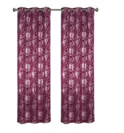 Floral Metallic Blackout Grommet Curtain Panels (Set Of 2) -Home Improvement Store GUEST 2c49aac1 b60c 47ea 9a23 fc9eefc863b6