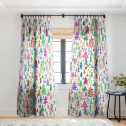Ninola Design Christmas Trees Simply Modern Single Panel Sheer Window Curtain - Deny Designs -Home Improvement Store GUEST 2d1a6223 cb6e 4bf9 a362 897d1d786ff5