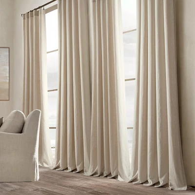 Home Boutique Belgian Flax Prewashed Linen Rich Cotton Blend Window Curtain Panel Single Linen 50x84 3 Home Boutique Belgian Flax Prewashed Linen Rich Cotton Blend Window Curtain Panel Single Linen 50x84