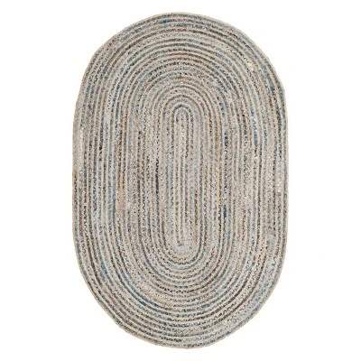 Hudson Stripe Area Rug Natural/Blue - Safavieh 8 Hudson Stripe Area Rug Natural/Blue - Safavieh - Image 6