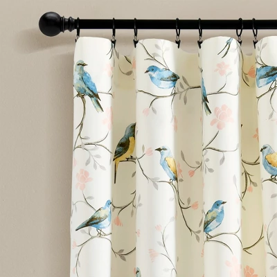 Lush Décor Botanical Bird And Flower Light Filtering Window Curtain Panels Multi 52x84 Set 3 Lush Décor Botanical Bird And Flower Light Filtering Window Curtain Panels Multi 52x84 Set