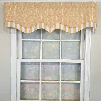 RLF Home 100% Cotton Fall D-Regal Fully Lined Windows Rod Pocket Valance 50" X 17" Tan 3 RLF Home 100% Cotton Fall D-Regal Fully Lined Windows Rod Pocket Valance 50" X 17" Tan