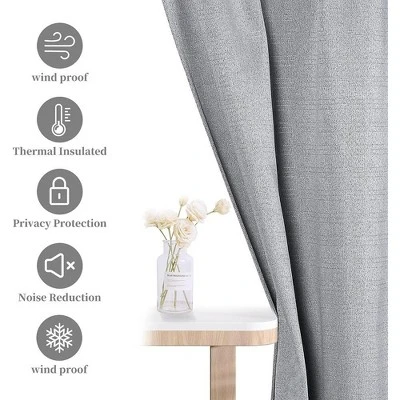 Trinity Room Darkening Thermal Insulated Linen Textured Curtains For Kitchen Cafe 6 Trinity Room Darkening Thermal Insulated Linen Textured Curtains For Kitchen Cafe - Image 4