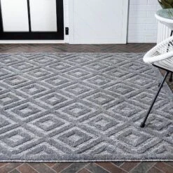 Portmany Neutral Diamond Trellis Indoor/Outdoor Area Rug - JONATHAN Y -Home Improvement Store GUEST 3172db88 1c38 4148 a714 49110d264356