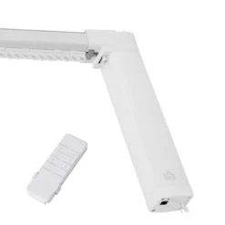 HOMCOM Smart Curtains System With Adjustable Tracks Rod (up To 180 In), Compatible With Alexa, Google Home Voice, WiFi App, Remote Control, White -Home Improvement Store GUEST 34177c82 20dd 4b5f a374 33c99923f5ee