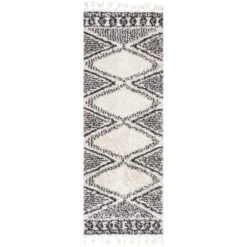 NuLOOM Cassia Moroccan Diamond Shaggy Tassel Area Rug -Home Improvement Store GUEST 344868b4 29a6 4f50 9d89 29f52f5b20fc