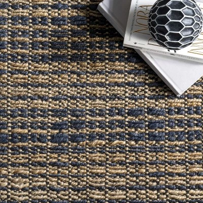 NuLOOM Danica Hand Woven Plaid Jute Area Rug 7 NuLOOM Danica Hand Woven Plaid Jute Area Rug - Image 5