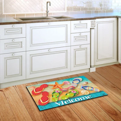 Briarwood Lane Surfside Flip Flops Summer Doormat Welcome Beach Indoor Outdoor 30" X 18" 5 Briarwood Lane Surfside Flip Flops Summer Doormat Welcome Beach Indoor Outdoor 30" X 18" - Image 3