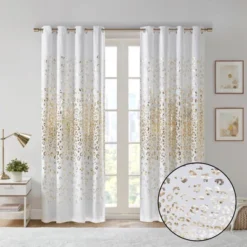 1pc 42"x84" Blackout Kendra Metallic Animal Print Curtain Panel White/Gold - Intelligent Design 13 1pc 42"x84" Blackout Kendra Metallic Animal Print Curtain Panel White/Gold - Intelligent Design -Home Improvement Store GUEST 38d0b5df e88e 410a 89c6 f0f066c80664