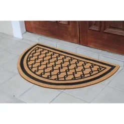 A1HC Natural Coir And PVC Backing Half Round Flock Door Mat, 30"x60", Anti-Shed Heavy Duty Doormats -Home Improvement Store GUEST 39ddb0bb 4768 42f2 8a3c e18c3ce560e7