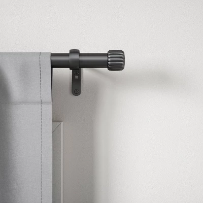 Umbra Cleo 1" Rod 66"x120" Matte Black 4 Umbra Cleo 1" Rod 66"x120" Matte Black - Image 2