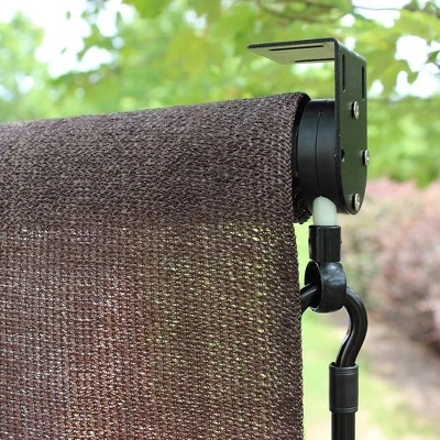 48" X 72" Outdoor Sunset Sunshades With Crank Coconut Brown - Radiance 4 48" X 72" Outdoor Sunset Sunshades With Crank Coconut Brown - Radiance - Image 2