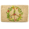 VivaTerra Floral Peace Sign Coir Mat