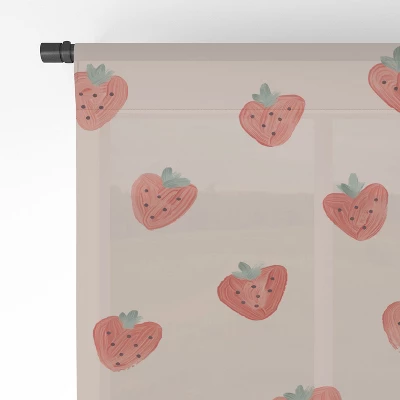 Emanuela Carratoni Strawberries On Pink Single Panel Sheer Window Curtain - Deny Designs 5 Emanuela Carratoni Strawberries On Pink Single Panel Sheer Window Curtain - Deny Designs - Image 3