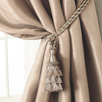 Charlotte Decorative Tassel Window Curtain Tieback - 24" - Elrene Home Fashions 3 Charlotte Decorative Tassel Window Curtain Tieback - 24" - Elrene Home Fashions