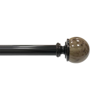 Decorative Drapery Curtain Rod With Marble Ball Finials Oil Rubbed Bronze - Lumi Home Furnishings 7 Decorative Drapery Curtain Rod With Marble Ball Finials Oil Rubbed Bronze - Lumi Home Furnishings - Image 5