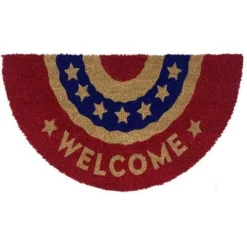 Briarwood Lane Patriotic Bunting Coir Doormat Natural Fiber Red White & Blue Outdoor 30" X 18" -Home Improvement Store GUEST 3cf755e2 43de 4584 9b88 ad08cf3f15f2