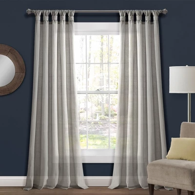 Home Boutique Burlap Knotted Tab Top Window Curtain Panels Light Gray Pair 45X84 Set 3 Home Boutique Burlap Knotted Tab Top Window Curtain Panels Light Gray Pair 45X84 Set