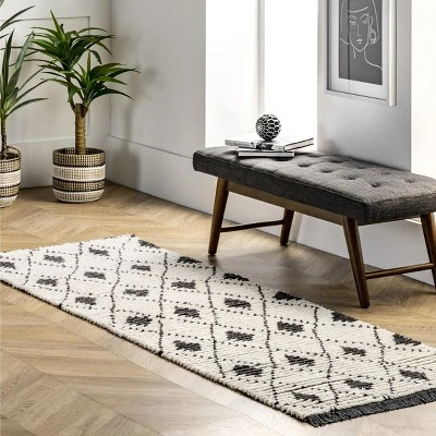 NuLOOM Joanna Diamond Trellis Soft Shag Fringe Area Rug 3 NuLOOM Joanna Diamond Trellis Soft Shag Fringe Area Rug