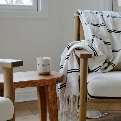 Sweet Water Decor Relaxation 12oz Cream Stoneware Candle 4 Sweet Water Decor Relaxation 12oz Cream Stoneware Candle - Image 2