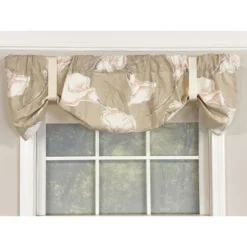 Calla Suspender 3in Rod Pocket Ribbon Ties Window Valance 50in X 16in By RLF Home