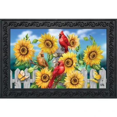 Briarwood Lane Cardinals And Sunflowers Summer Doormat Floral Birds Indoor Outdoor 30" X 18" 3 Briarwood Lane Cardinals And Sunflowers Summer Doormat Floral Birds Indoor Outdoor 30" X 18"