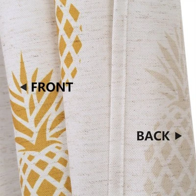 Trinity Pineapple Print Linen Blend Kitchen Tier Curtains For Bathroom Small Half Window Cafe 3 Trinity Pineapple Print Linen Blend Kitchen Tier Curtains For Bathroom Small Half Window Cafe