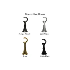 Linen Avenue Single Rod Upgraded Round Decorative Curtain Bracket -Home Improvement Store GUEST 42336986 996a 40c0 abd0 9be2c532f038