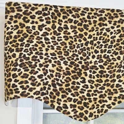 RLF Home 100% Cotton Cheetah Regal Fully Lined Windows Rod Pocket Valance 50" X 17" Yellow 6 RLF Home 100% Cotton Cheetah Regal Fully Lined Windows Rod Pocket Valance 50" X 17" Yellow - Image 4