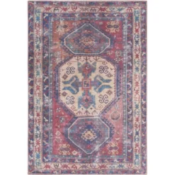 Nicole Curtis Machine Washable Bordered Southwestern Indoor Rug -Home Improvement Store GUEST 439ef5d1 f488 4590 9c4d 0f66f95b41f2