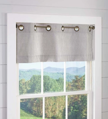 Thermalogic Insulated Ticking Stripe Grommet Top Valance, 40"W X 15"L 5 Thermalogic Insulated Ticking Stripe Grommet Top Valance, 40"W X 15"L - Image 3