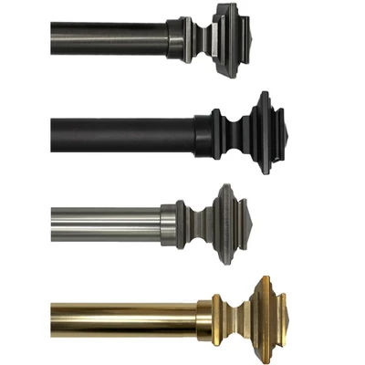 Linen Avenue Metal Square Single And Double Window Curtain Rod Set 7 Linen Avenue Metal Square Single And Double Window Curtain Rod Set - Image 5