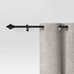 28"-48" Café Faceted Pyramid Rod Black - Room Essentials™ -Home Improvement Store GUEST 44380c64 42d2 4bc4 9db5 dddab8299ac7