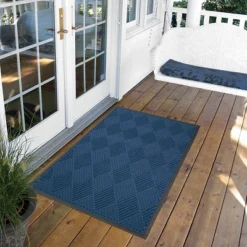 Blue Solid Doormat - (3'x4') - HomeTrax