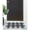 Kate Aurora All Season Black & White Plaid Country Farmhouse Coir Bristled Outdoor All Season Welcome Mat - 18"x30" -Home Improvement Store GUEST 4682cddf 2837 460b 87a2 ff33ec872563