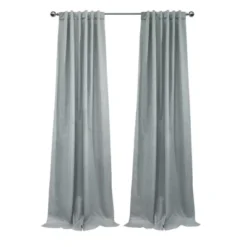 Thermaplus Denver Blackout Dual Header Contemporary And Classic Styles Curtain Panel For Any Window Silver